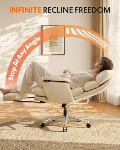 FLEXISPOT Multi-Task Office Chair Lounge Chair Indoor, Beige White, HC4 - Image 3