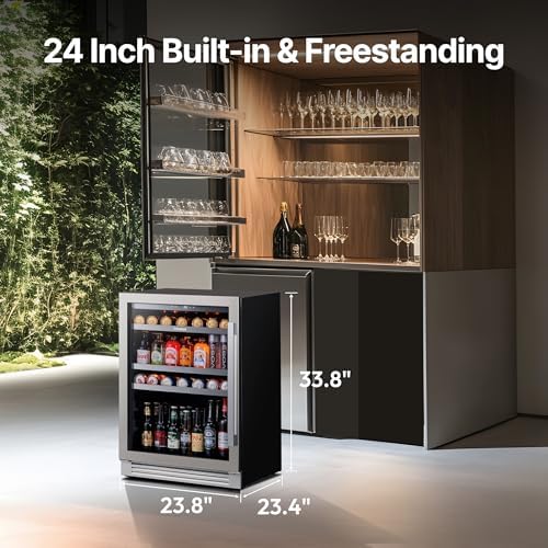 Ca'Lefort 24 Beverage Fridge Under Counter, 180 Can Beverage Refrigerator - Image 2
