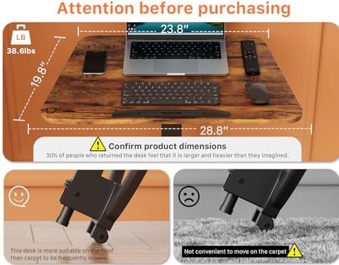 JOY worker Foldable Rolling Standing Desk, 90° Tilt Sit Stand Portable Desk - Image 4