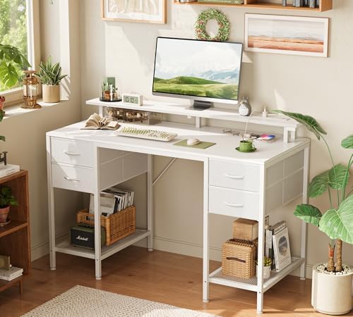 Huuger 47 inch Computer Desk with Power Outlets & 4 Drawers - Image 3