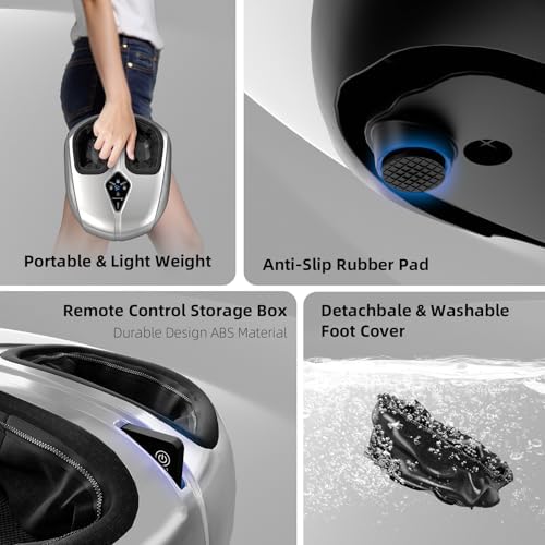 Foot Massager with Heat,Deep Shiatsu for Plantar Fasciitis（Silver） - Image 5