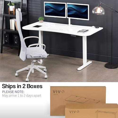 VIVO White 60 x 24 in Standing Desk, DESK-KIT-E2W1W - Image 5