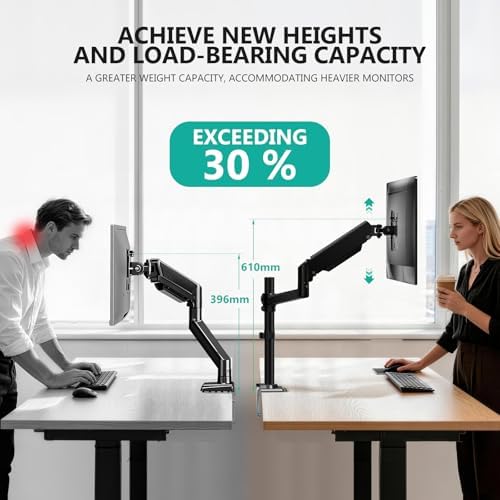 WALI Tall Single Monitor Arm for 13-33 inch Screens, up to 19.8 lbs - Image 2