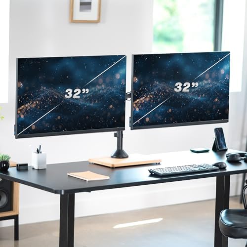 VIVO Dual Monitor Desk Stand for 13 to 32 inch Screens, STAND-V002FD-B - Image 2