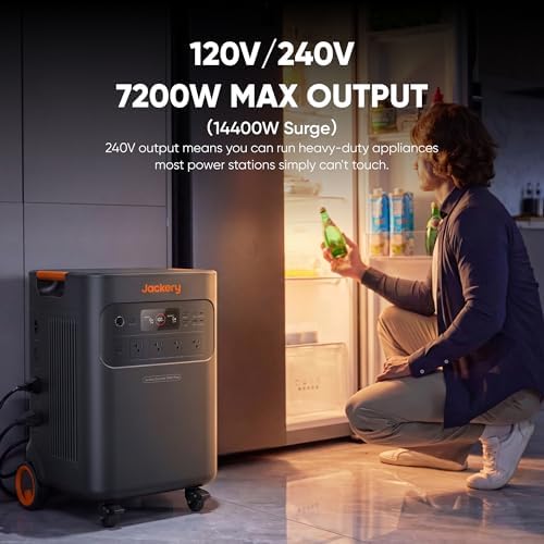 Jackery Solar Generator 5000 Plus Portable Power Station, 5040Wh LiFePO4, 7200W 120V/240V AC Output, Expandable to 60kWh, Essential Home Backup for Power Outages (Solar Panel Optional) - Image 3
