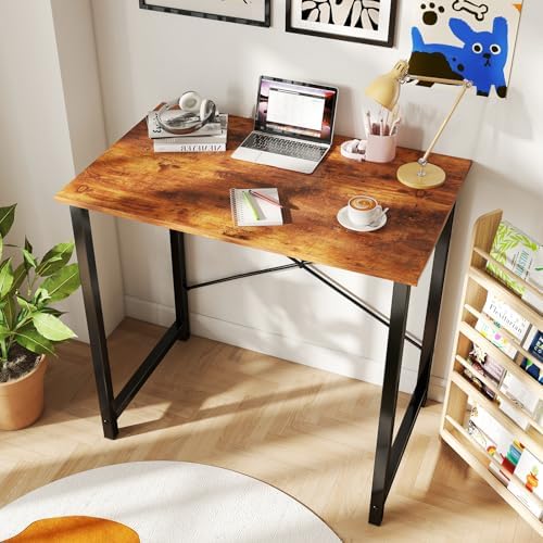 DUMOS 32 Inch Small Computer Desk, Gaming Desks for Home Office Bedroom - Image 2