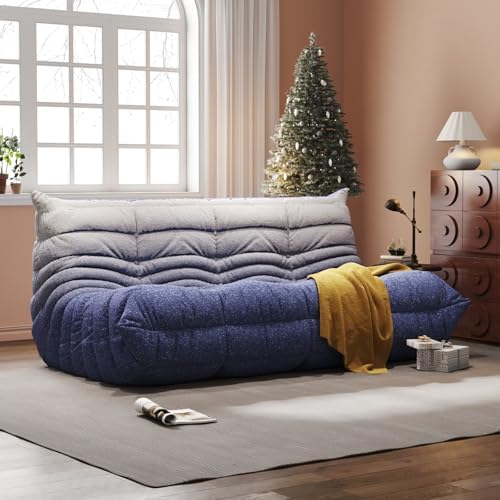 3 Seater Adults Bean Bag Chairs Togo Couch Comfy Lazy Floor Sofa by SYFERLORY