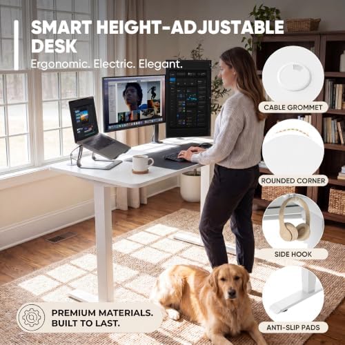 Furmax 48 Inches Electric Height Adjustable Standing Desk Home Office Desk - Image 5