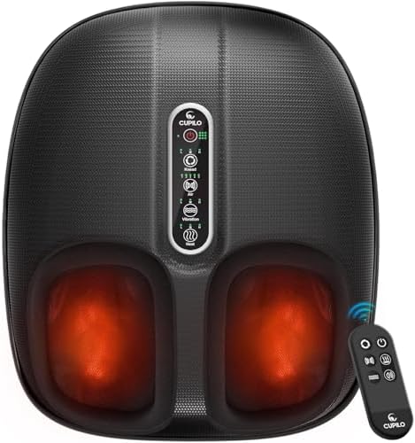 CuPiLo Foot Massager FSA Eligible HSA, 5 Compression Levels & Deep Kneading by CUPILO