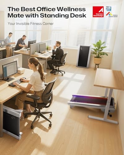 UREVO CyberPad Smart Walking Pad with 14% Auto Incline, Brushless Motorized Under Desk Treadmill for Home Office Fitness, Elegant Speed Lights, Spacious Surface, Digital Controller, AI-Powered App - Image 6