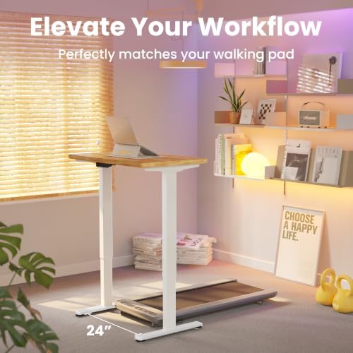 HUANUO 32x19 Inch Small Electric Standing Desk, Adjustable Height - Image 6
