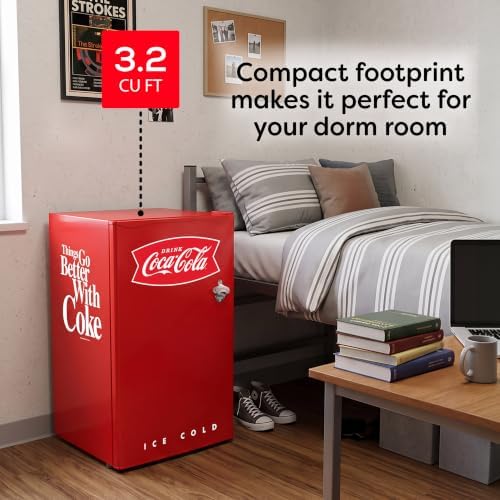 Igloo 3.2 Cu. Ft. Refrigerator With Freezer and Bottle Opener, Coke Red - Image 4