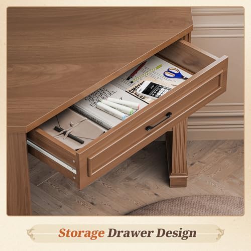 SEDETA Farmhouse Corner Desk for Small Space, White Small Computer Desk - Image 3