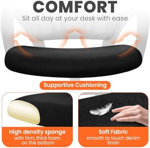 NEO CHAIR Office Computer Chair Ergonomic Mid-Back Mesh Desk Chair, Black - Image 4