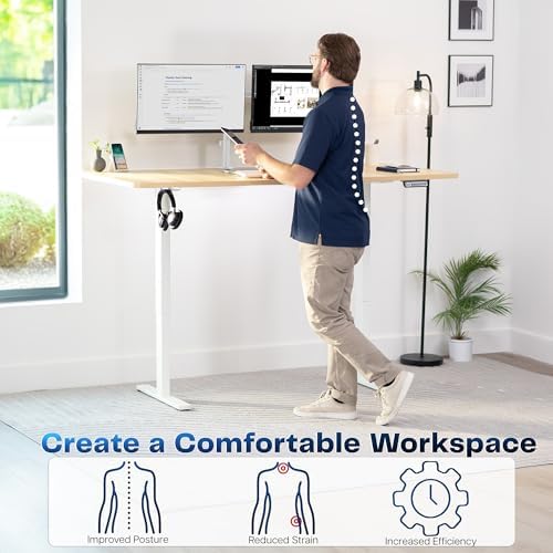 VIVO Light Wood 71 x 36 in Standing Desk, DESK-KIT-1W7C-36 - Image 4