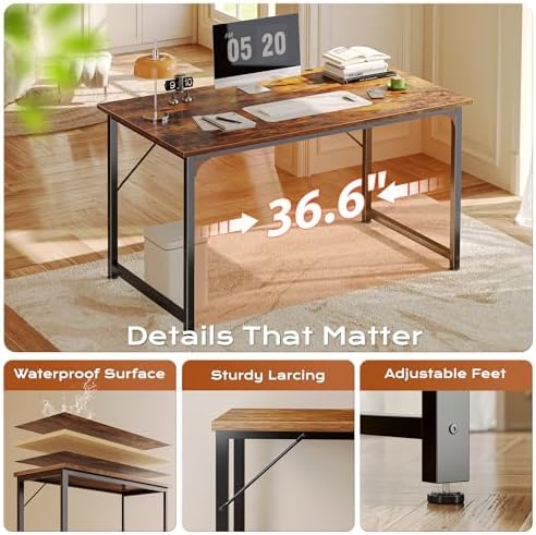 PRAISUN 40 X 24 Inch Computer Desk with Deeper Desktop - Image 6