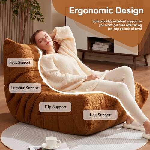Hobestluk Big Bean Bag Chairs for Adults Fireside BeanBag Couch Togo Sofa - Image 4