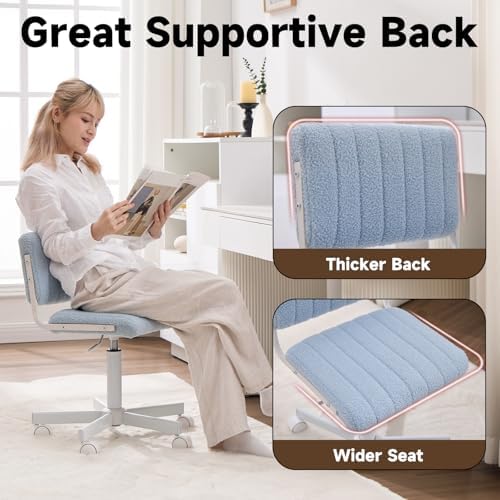 Office Chair Vanity Chair with Wheels | Comfy Desk Chair with Back - Image 4