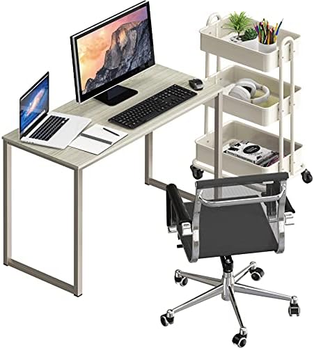 SHW Mission 32-Inch Home Office Computer Desk, Maple - Image 5