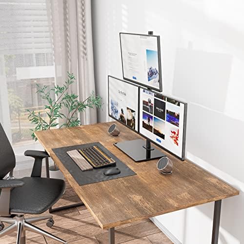 WALI Triple Monitor Stand, Height Adjustable Free-Standing Monitor Desk Mount, fits 3 Computer Screens up to 27 Inch, Holds up to 22lbs per Arm (GMF003) - Image 5