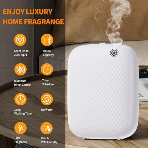 Smart Waterless Essential Oil Diffuser, 400ML Hotel Scent Diffuser with 12A1V Power Adapter for Large Room and Commercial Use, Scent Air Machine Cover Up to 2000 Sq.Ft - Image 3
