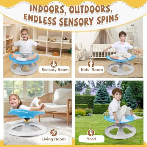 Zhenx Spinning Chair for Autistic Kids with Handles - Autism Sensory Toy - Image 5