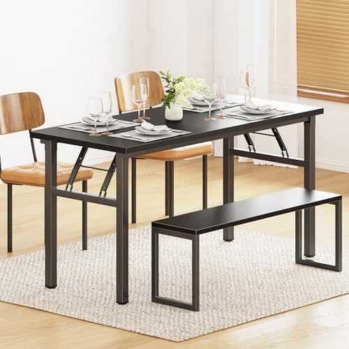Need Office Computer Desk 54.3 Inch Sturdy Folding Laptop Table Black - Image 5