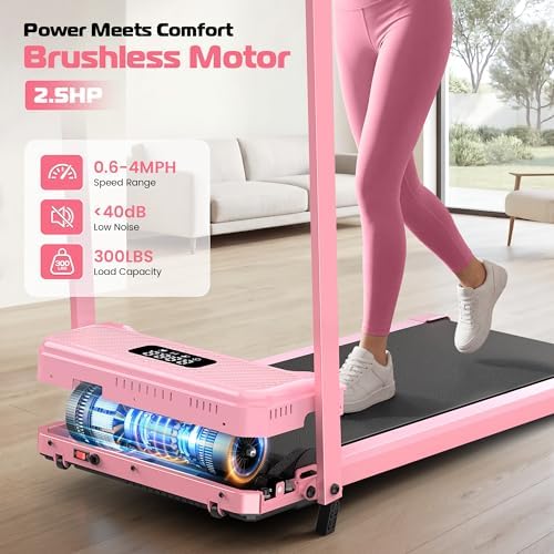 ANCHEER Incline Walking Pad with Handle Bar, Foldable Treadmill-Home/Office - Image 5