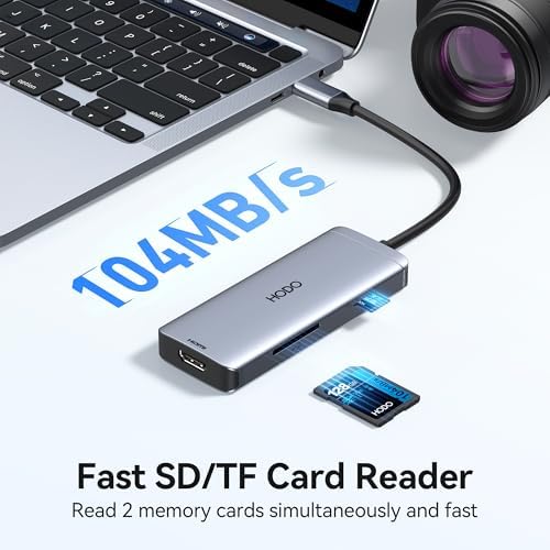 USB-C Hub Multiport Adapter for MacBook Air/Pro 6 in 1 HDMI Dongle with 4K - Image 5