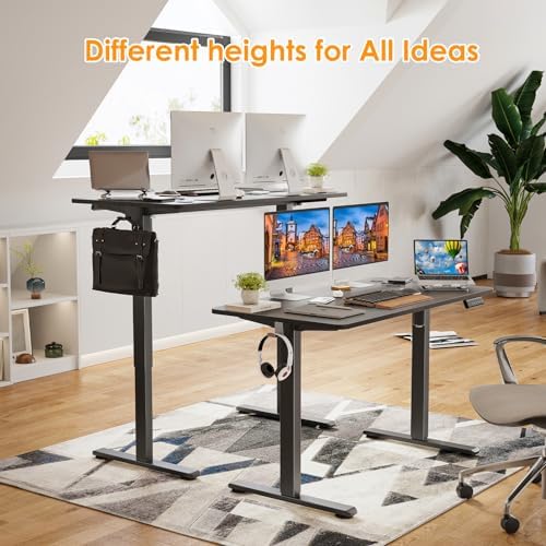STARY Electric Standing Desk Adjustable Height Sit Stand Home Office Desk with Splice Board - Image 5