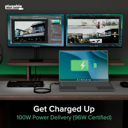 Plugable Thunderbolt 4 Dock with 100W Charging, Dual Monitor - Image 5