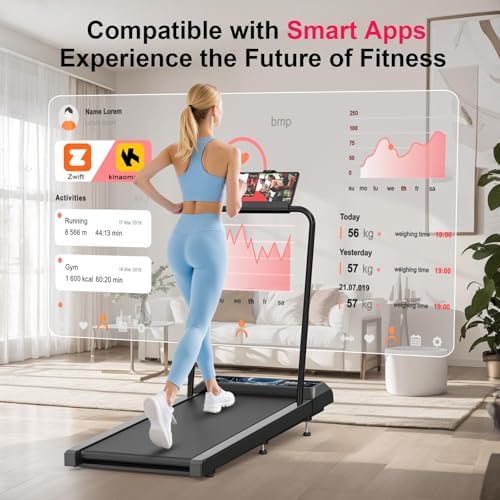 Under Desk Treadmill with Incline, Portable Walking Pad with Handlebar - Image 5