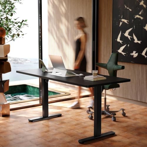 HUANUO 71x30 Inch Electric Standing Desk, Height Adjustable, Black - Image 2