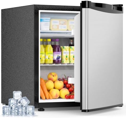 Kismile 1.3 Cu.Ft Mini Fridge with Freezer, Compact Refrigerator for Dorm by Kismile