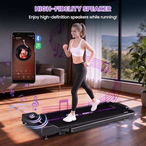 Walking Pad Treadmills for Home with 7.5MPH, Built-in Speaker, Upgrade 3.0HP Foldable Treadmills with 10% Incline, Compact Running Machine with APP, 350 LBS, LED Display, Remote Control - Image 6