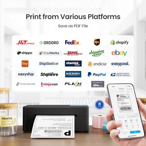 Bluetooth Thermal Shipping Label Printer, 4x6 Thermal Label Printer - Image 6
