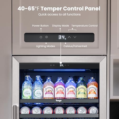 Yeego Beverage Refrigerator - 24 inch 378 Cans Beer Cooler with Glass Door - Image 5