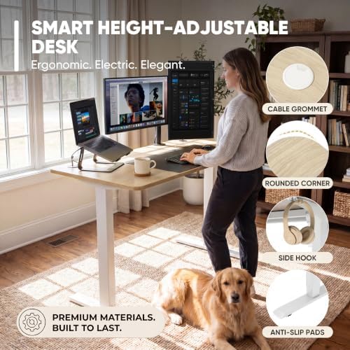 Furmax 48 Inches Electric Height Adjustable Standing Desk Home Office Desk - Image 5