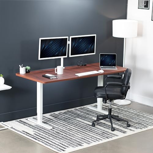 VIVO Dark Walnut 71 x 30 in Standing Desk, DESK-KIT-2W7D - Image 2
