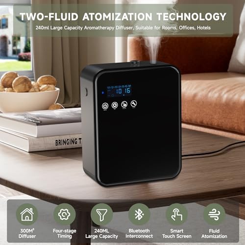 Corded Waterless Essential Oil Diffuser for Home, Hotel Collection Diffuser, 2500 Sq.Ft of Coverage, 250ml Capacity, Aromatherapy Scent Diffuser for Home, Smart Scent Air Machine - Image 2