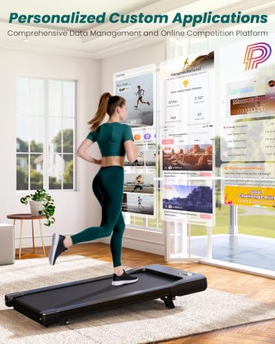 DeerRun Under Desk Walking Pad Treadmill for Home Office & Small Spaces, 6% Manual Incline, 0.6–3.8 MPH Walking Speed, 2.5 HP, 300 lb Capacity, App & Remote Control - Image 6
