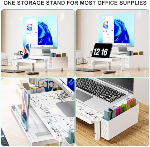 WALI Computer Monitor Stand with Storage and Pen Holder - Image 4