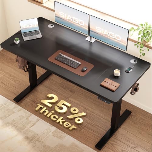 SIAGO 48 x 24 Inch Electric Standing Desk, 0.8 Inch Thick Tabletop by SIAGO