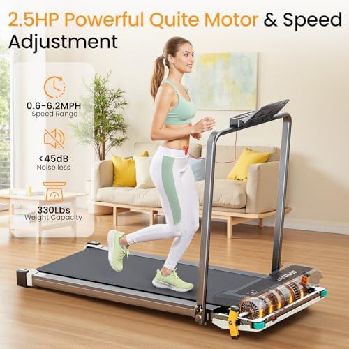 AKLUER Walking Pad with Incline - Dual-Sided 2 in 1 Under Desk Treadmill - Image 4