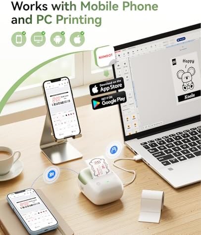 NIIMBOT B2 Pro Label Maker Machine with Tape, Support Photo Printing, Green - Image 3