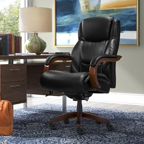 La-Z-Boy Big and Tall Executive Office Chair Lumbar Support, Leather Chair - Image 2