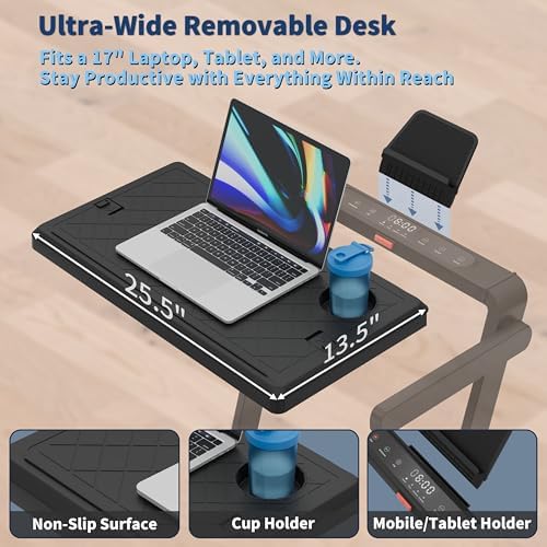 Foldable 4 in 1 Treadmill Walking Pad with Incline Remote Control Compact 3.0HP Under Desk Treadmill for Home Office Fitness 300 lbs Capacity with Handle Bar - Image 4
