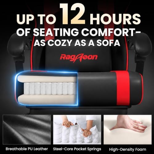 Gaming Chair for Adults Gamer Game Ergonomic PC Chair, 7-Point Support - Image 4