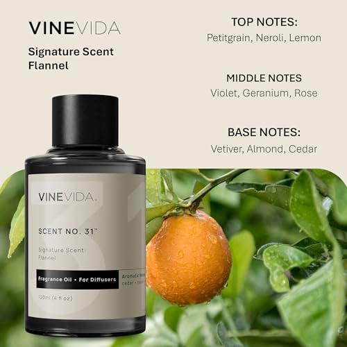 VINEVIDA [4 Fl Oz] Flannel Fragrance Oil for Cold Air Diffusers, Essential Oils for Diffuser Oil Refill & Air Freshener Room Spray - Image 2