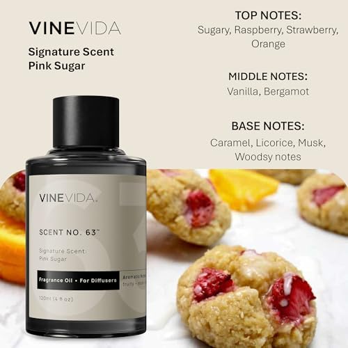 VINEVIDA [4 Fl Oz] Pink Sugar Fragrance Oil for Cold Air Diffusers, Essential Oils for Diffuser Oil Refill & Air Freshener Room Spray - Image 2